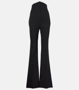 McQueen High-rise wool flared pants