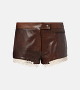 Magda Butrym Crochet leather shorts