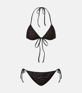 Missoni Zigzag sequined lame bikini