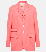Plan C Single-breasted cotton blazer