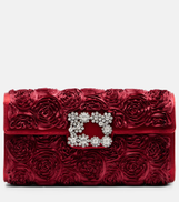 Roger Vivier Rose Vivier embellished satin clutch