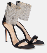 Gianvito Rossi Adore 105 embellished satin sandals