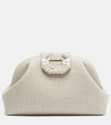 Amina Muaddi Camelia embellished clutch