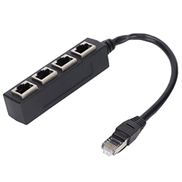 4 Pezzi Sdoppiatore Ethernet da 1 a 2 Porte, RJ45 Connettori Splitter, Adattatore LAN RJ45 Femmina