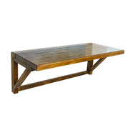 Wrrac Folding Table Wall Mounted Drop Leaf Table Solid Wood Home Office Computer Desk Kitchen Dining Desk Laptop Stand Thickened Panel Wooden Bracket Multi Function 100x40cm Price In Dubai Uae Compare Prices