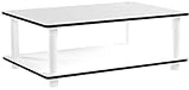 Furinno 11172 Just 2tier No Tools Coffee Table White W White Tube Price In Dubai Uae Compare Prices