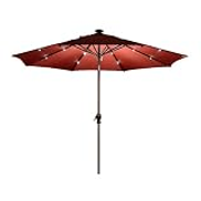 Nfudishpu 10ft Market Patio Umbrella W Solar Lights Outdoor Table Umbrella W Push Button Tilt And Crank Price In Dubai Uae Compare Prices