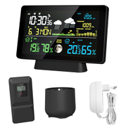Domary 7.5-Inch Color Screen Weather Station Rain Gauge Indoor And ...