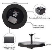 Blackfellsouq Intelligent Solar Powered Fountain Pump Kit For Pool Garden Pond Watering Round Water Fountain Pump With 4 Nozzles Price In Dubai Uae Compare Prices