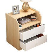 Awj Multifunctional Bedside Table Wood Nightstand Bedside Furniture Accent End Table Bedroom Locker 2 Drawers Size 40x34x52cm Price In Dubai Uae Compare Prices