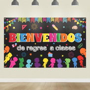 DMHMXZ Bienvenidos Sign Spanish Welcome Back to School Banner, Large ...