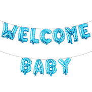 RUIANSI OH BABY Foil Letters Banner - 16 Inch Gender Reveal Party Decoration Kit