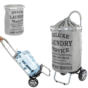 Dbest Products Laundry Trolley Dolly Grey Laundry Bag Hamper Basket Cart With Wheels Sorter Price In Dubai Uae Compare Prices