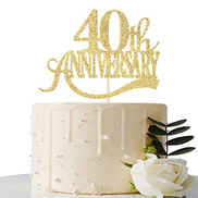 Maicaiffe Gold Glitter 40th Anniversary Cake Topper For 40th Wedding Anniversary 40th Anniversary Party 40th Birthday Party Decorations Price In Dubai Uae Compare Prices