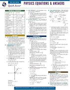 Physics Equations and Answers - REA's Quick Access Reference Chart ...