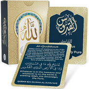 99 Names Of Allah Flashcards - Dual Language Arabic English With Quran Verses Islamic Learning