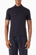 Giorgio Armani Short-Sleeved Polo Shirt in Wool