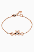 BVLGARI B.zero1 Diamond Pave Bracelet in 18kt Rose Gold