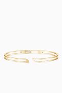 Damas Alif Bangle in 18kt Yellow Gold