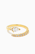 Tai Jewelry Pave Open Ring