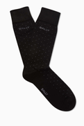 Bally Logo Dots Socks in Cotton