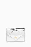 MCM Diamond Snap Wallet in Metallic Calf Leather