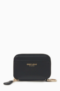 Giorgio Armani Small Zip Wallet in Leather