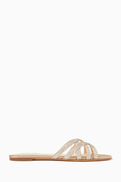 NASS Samara Crystal-embellished Slides in Satin