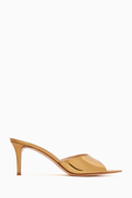 Gianvito Rossi Elle 70 Mules in Metallic Leather