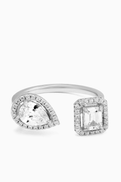 KHAILO SILVER Toi et Moi Ring in 925 Sterling Silver