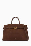 DeMellier Hudson top-handle suede tote bag