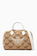 MCM Small Ella Boston Bag in Canvas