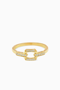 Damas Links Diamond Ring in 18kt Yellow Gold