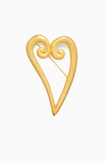 Susan Caplan 1980s Rediscovered Vintage Stylised Heart Brooch