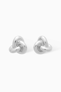 Kate Spade New York Double Knot Stud Earrings in Silver-tone Brass