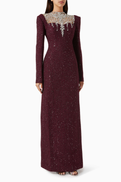 Tracy Studio Crystal-embellished Maxi Dress
