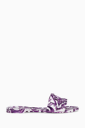 Dolce & Gabbana Bianca Maiolica-print Slides in Rubber