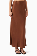 12 STOREEZ Maxi Skirt in Silk