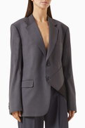 BLSSD Solid Fold Over Blazer