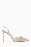 NASS Sandra 100 Slingback Pumps in Satin