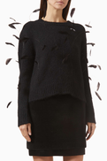 Jil Sander Feather-trim Sweater in Alpaca Blend