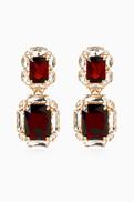 Anton Heunis Crystal Drop Earrings in Gold-plated Brass