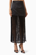Onori Maxi Tassel Skirt in Satin