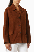 Coach Sculpted C Jacket in Suede