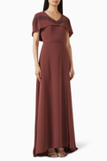 NASS Embellished Cape Dress