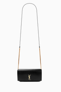 SAINT LAURENT Cassandre Phone Case in Leather