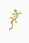 Susan Caplan 1980s Vintage Swarovski Crystal Lizard Brooch