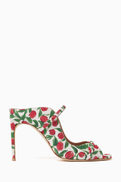Malone Souliers Noah 90 Mules in Tulip Canvas