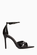 Schutz Strappy 100 Sandals in Patent Leather