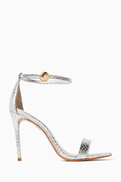 Schutz Golden Haze 100 Sandals in Python-printed Leather